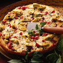 Artichoke Foccacia Pizza with Wisconsin Parmesan Cheese